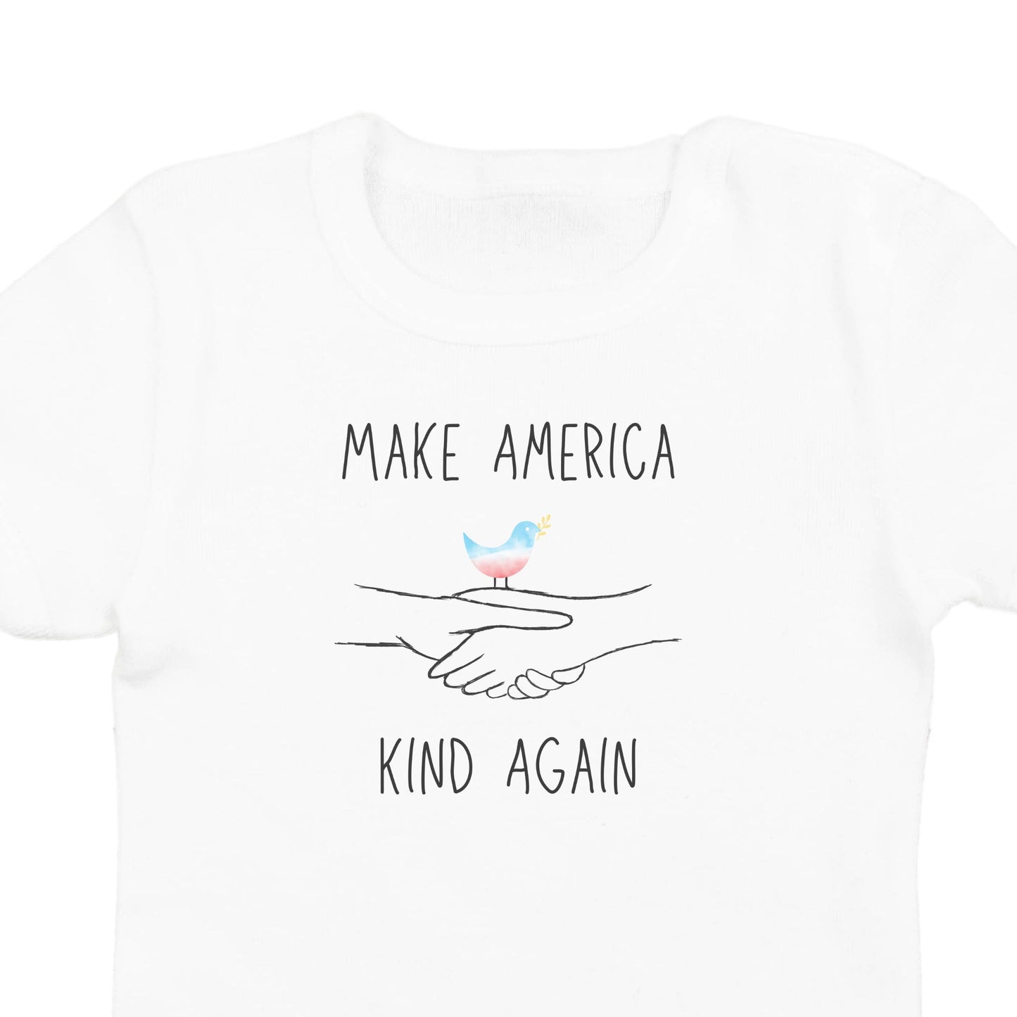 "Make America Kind Again"™ Baby Onesie® Organic Cotton with Peace Dove